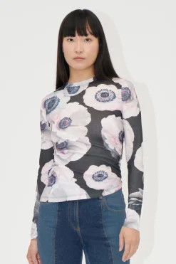 STINE GOYA Asymmetric Long Sleeve Top - Nostalgic Anemone NostalgicAnemone Online