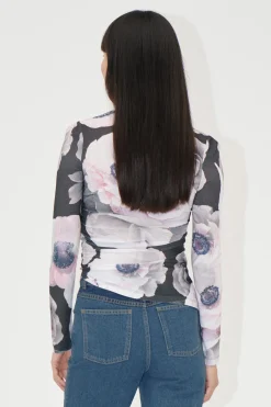 STINE GOYA Asymmetric Long Sleeve Top - Nostalgic Anemone NostalgicAnemone Online