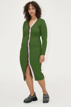 STINE GOYA Cardigan Dress - Sage Green Multi SageGreenMulti Cheap
