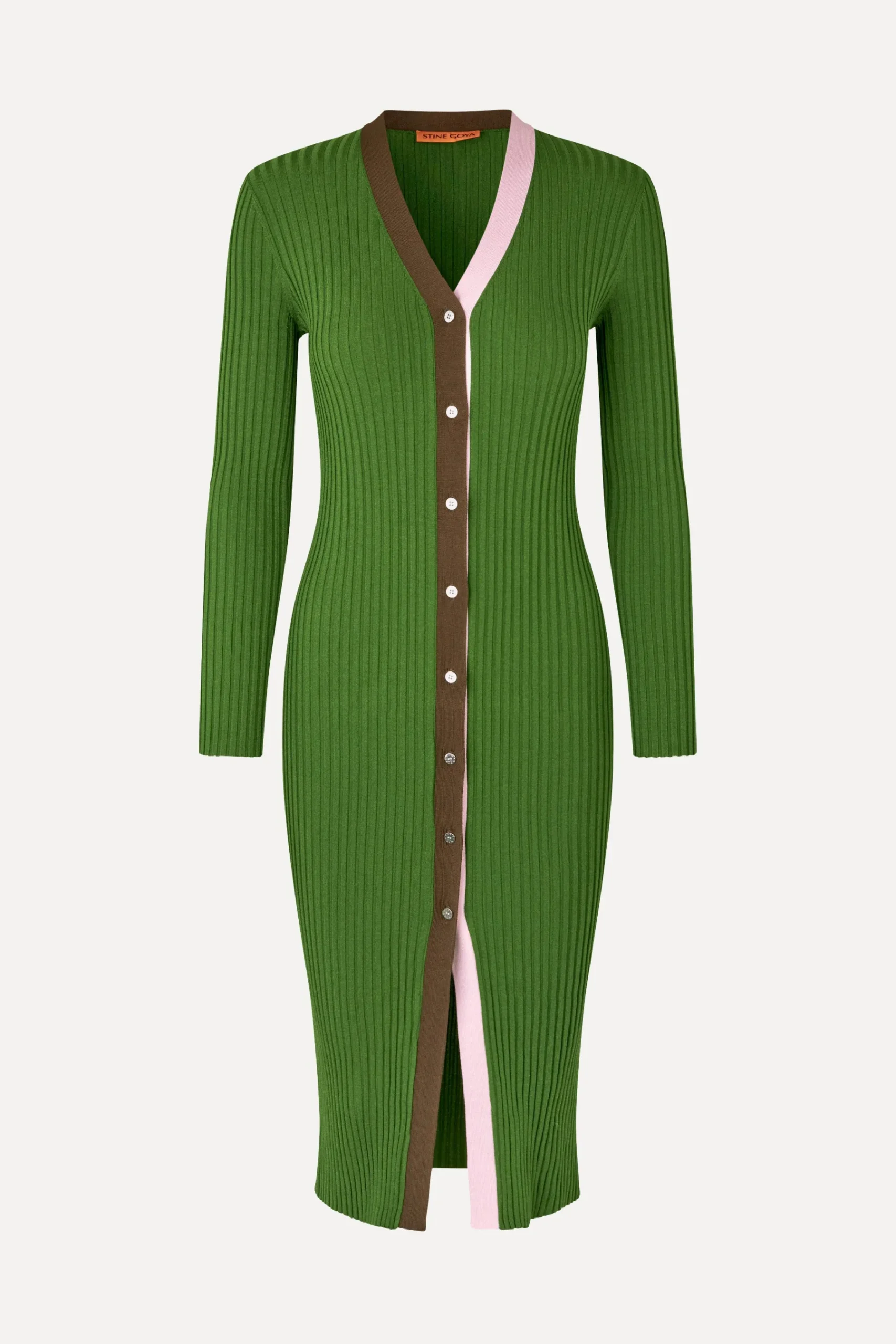 STINE GOYA Cardigan Dress - Sage Green Multi SageGreenMulti Cheap