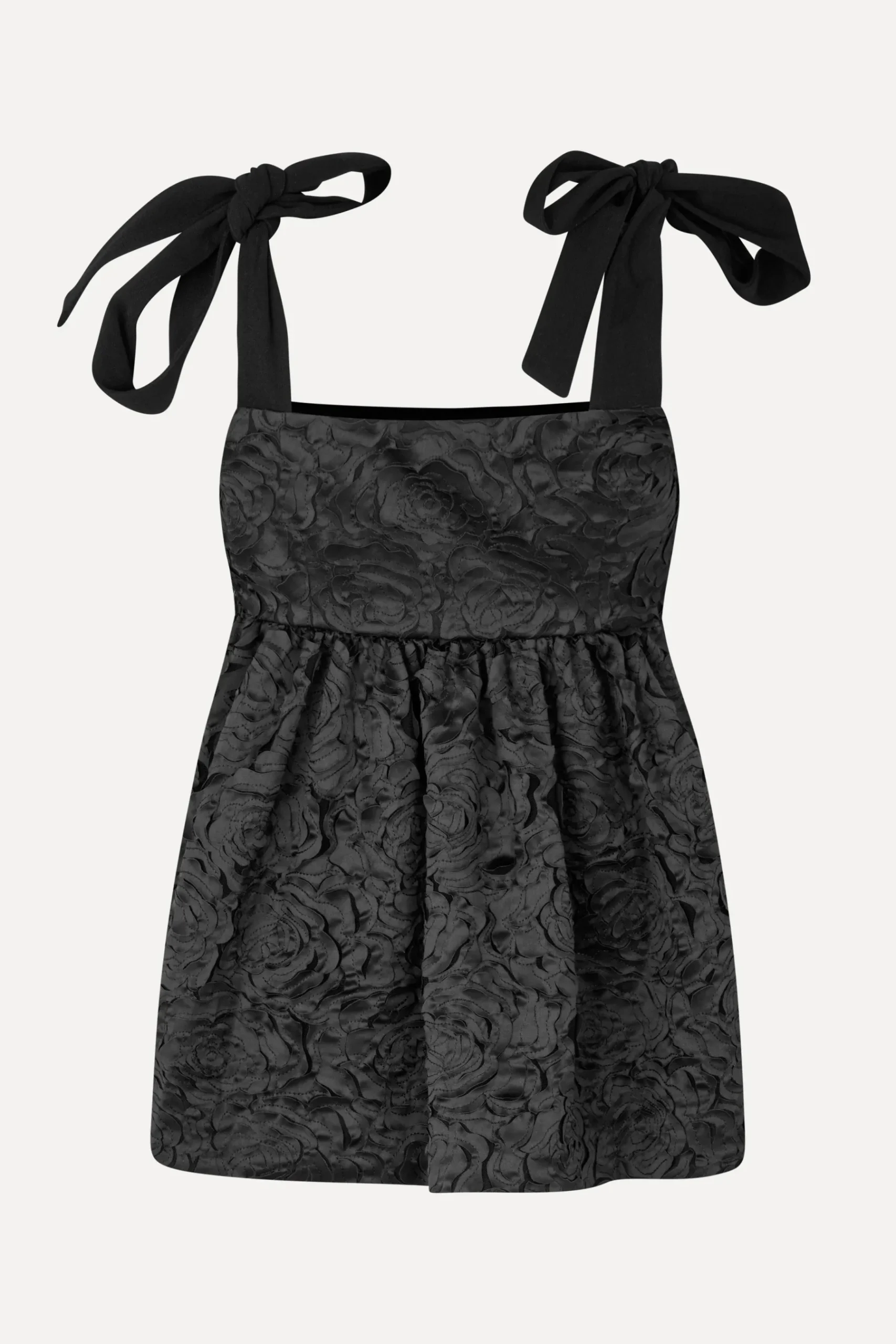 STINE GOYA Contrasted Tie Top - Jet Black JetBlack Best Sale