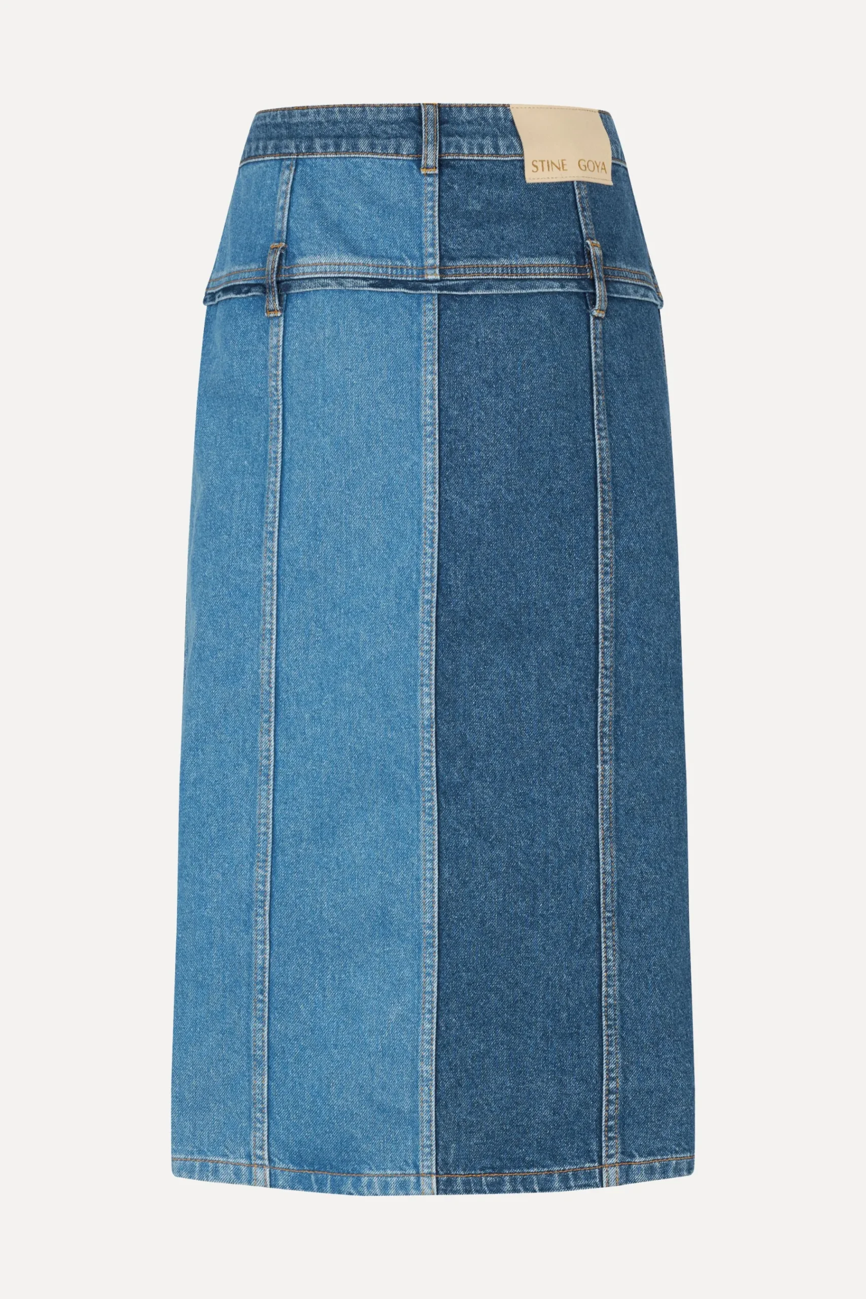 STINE GOYA Denim Midi Skirt - Two Tone Denim TwoToneDenim Store