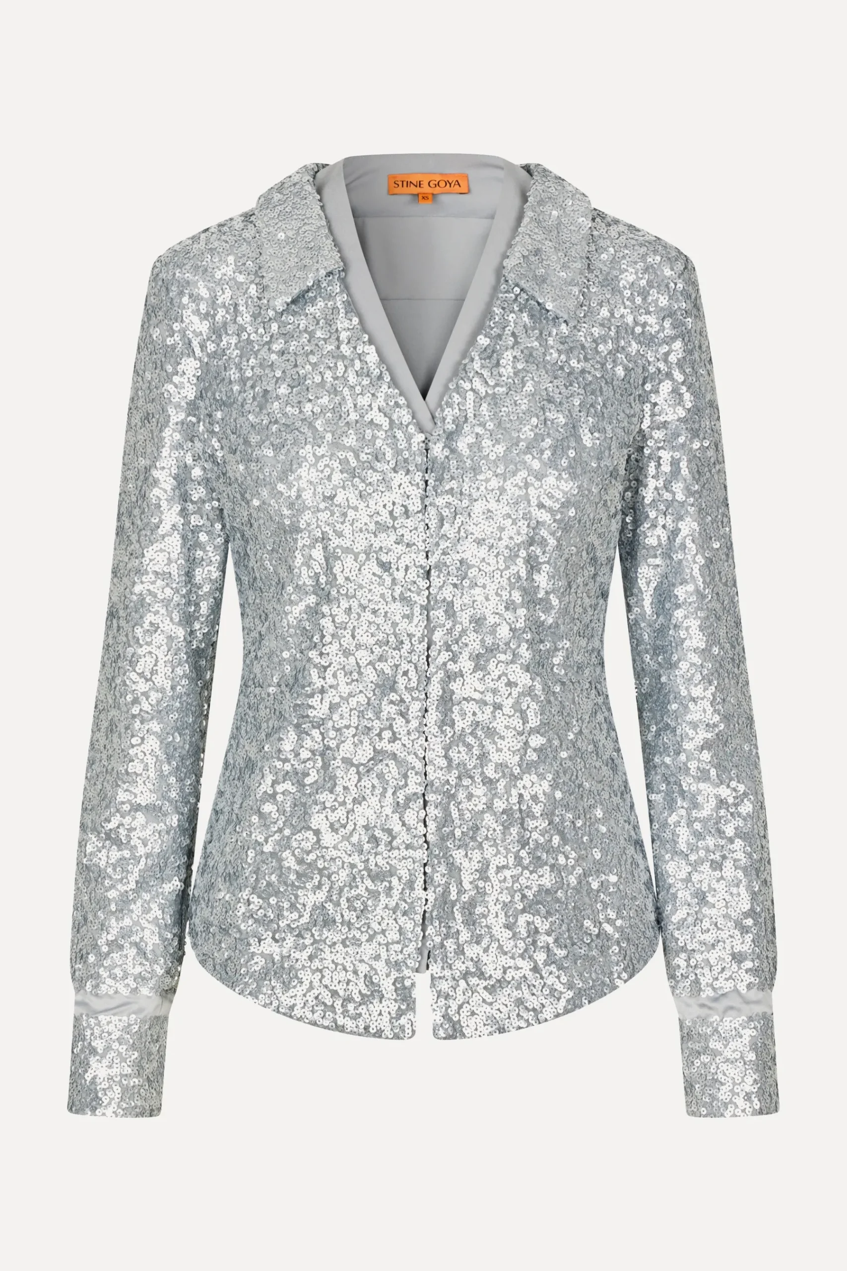 STINE GOYA Double Collar Shirt - Steel Grey SteelGrey Outlet