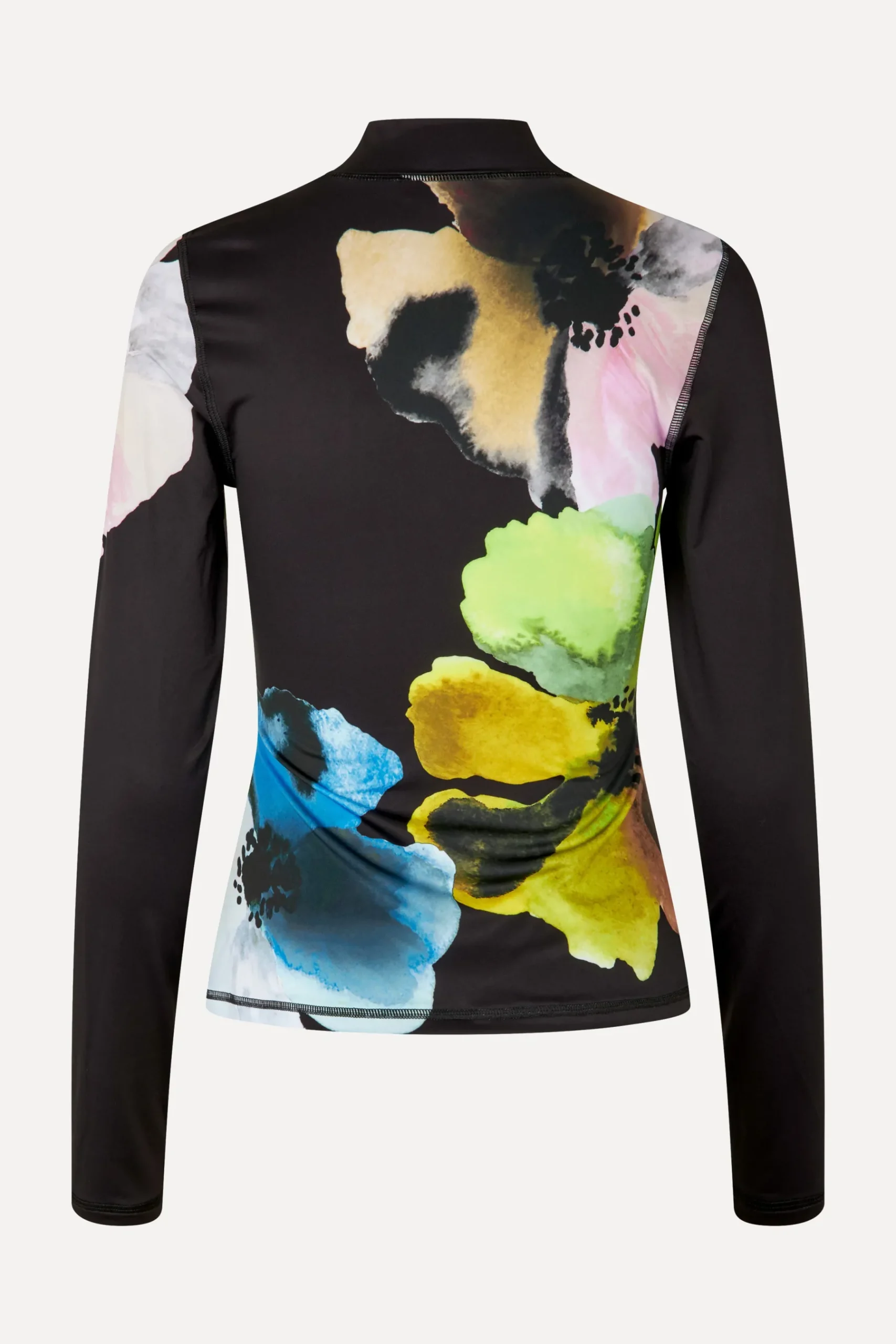 STINE GOYA Elastic High Neck Collared Top - Watercolor Bloom Maxi WatercolorBloomMaxi Cheap