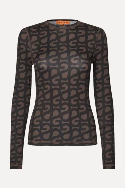 STINE GOYA Elastic Long Sleeve Top - SG Logo SGLogo Shop