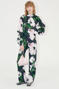 STINE GOYA Elasticated Long Pants - Umber Windflower UmberWindflower Clearance