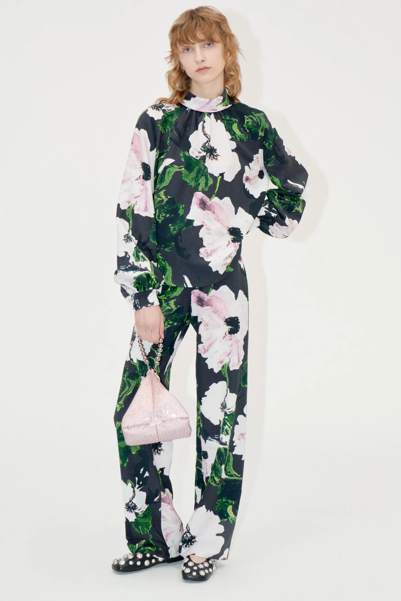 STINE GOYA Elasticated Long Pants - Umber Windflower UmberWindflower Clearance