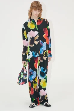 STINE GOYA Elasticated Long Pants - Watercolor Bloom WatercolorBloom Clearance