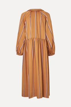 STINE GOYA Elasticated Midi Dress - Cocoa Stripes CocoaStripes Sale
