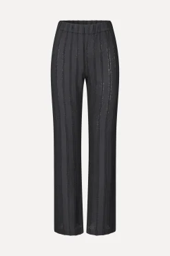 STINE GOYA Elasticated Straight Long Pants - Black / White Flash Sale