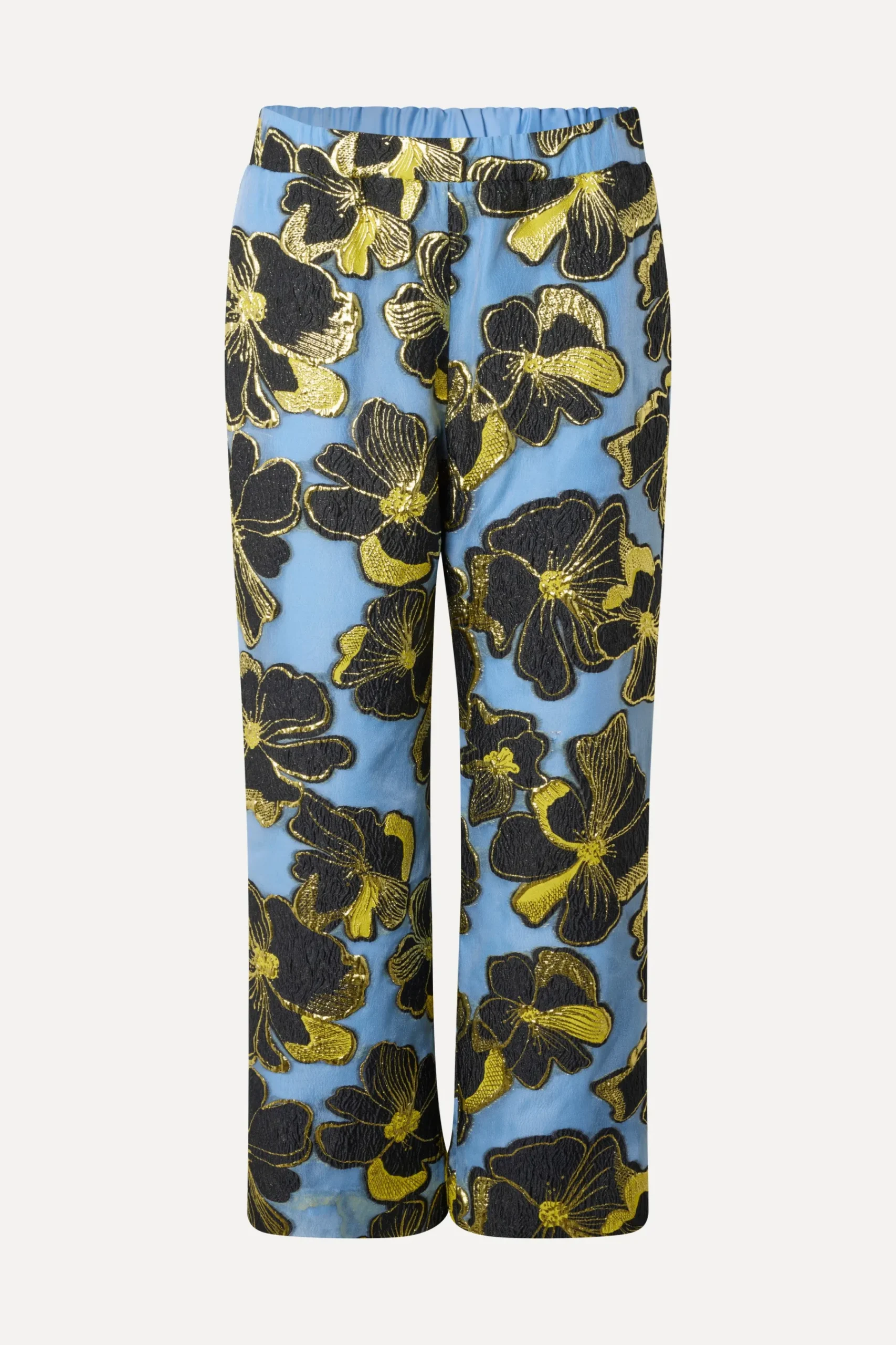 STINE GOYA Elasticated Waistband Pants - Blue Anemone Jacquard BlueAnemoneJacquard Best Sale