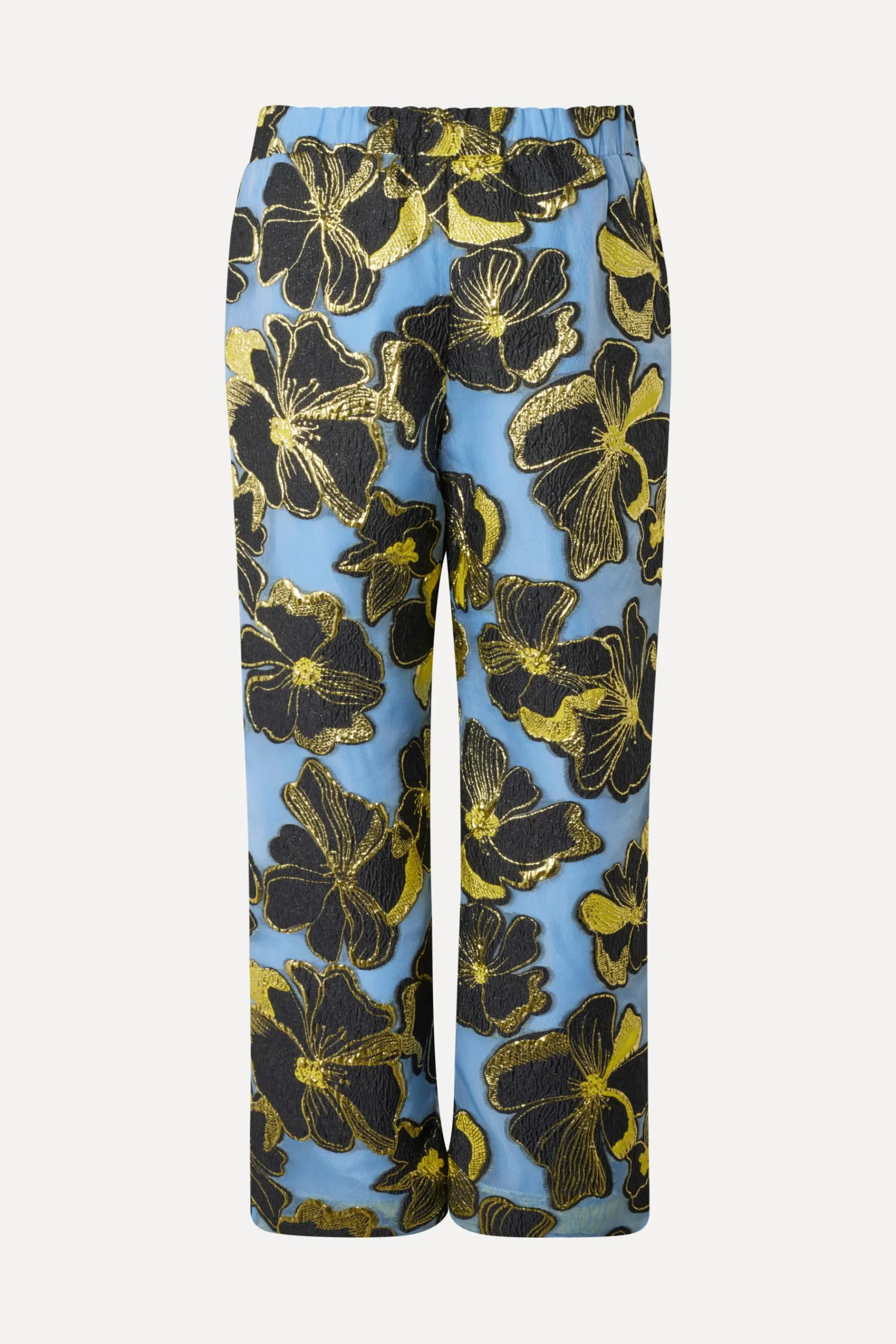 STINE GOYA Elasticated Waistband Pants - Blue Anemone Jacquard BlueAnemoneJacquard Best Sale