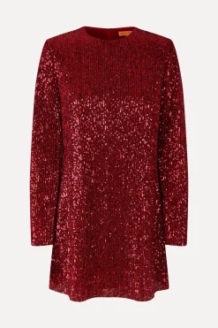 STINE GOYA Fluid Short Dress - Bordeaux Discount