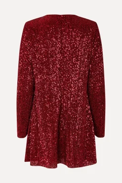 STINE GOYA Fluid Short Dress - Bordeaux Discount