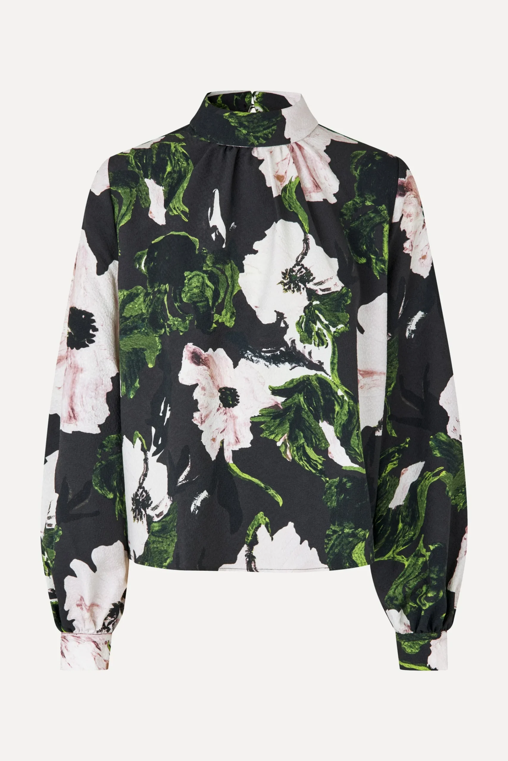 STINE GOYA Gathered Long Sleeve Top - Umber Windflower UmberWindflower Best