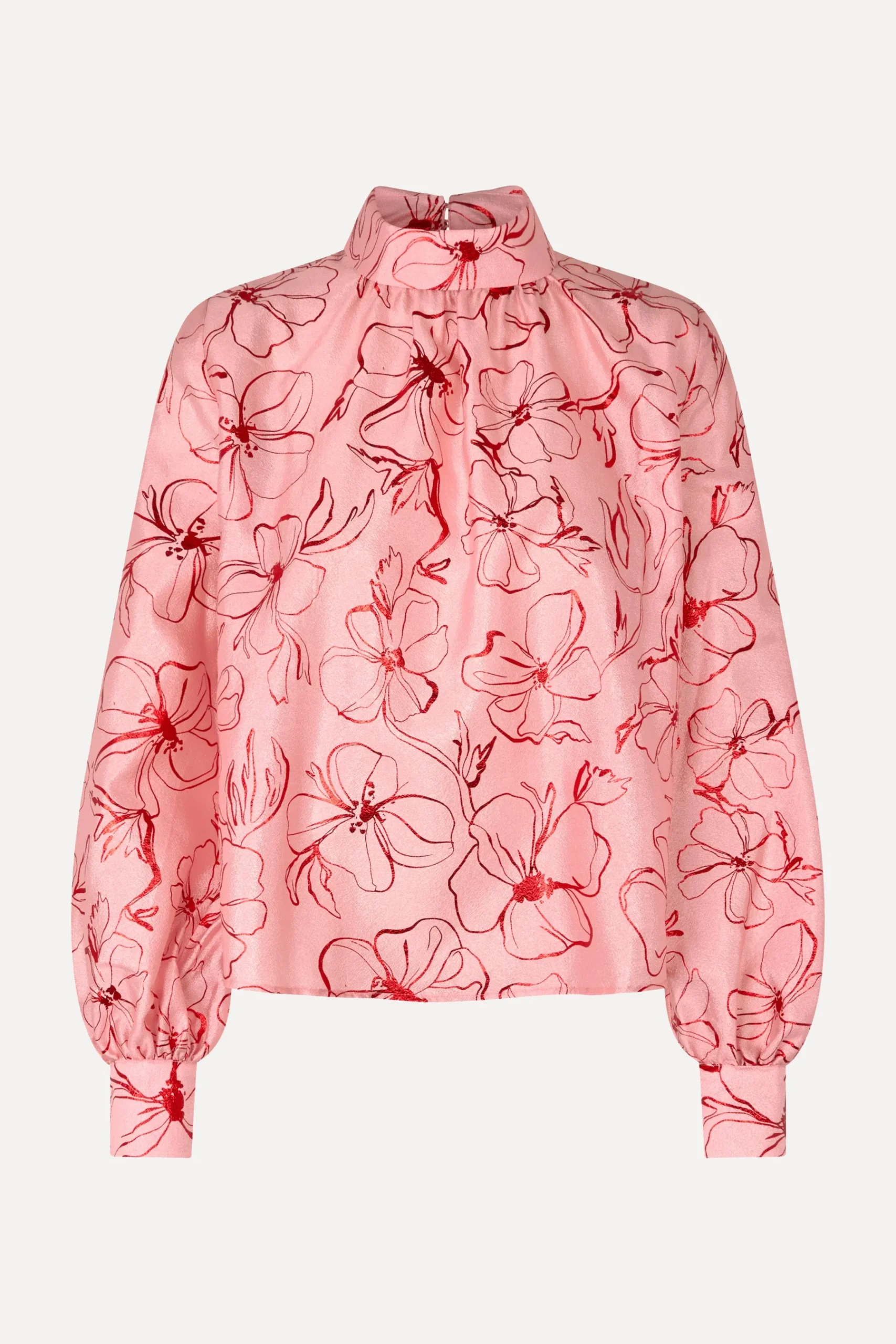 STINE GOYA Gathered Long Sleeve Top - Foil Foliage FoilFoliage Outlet