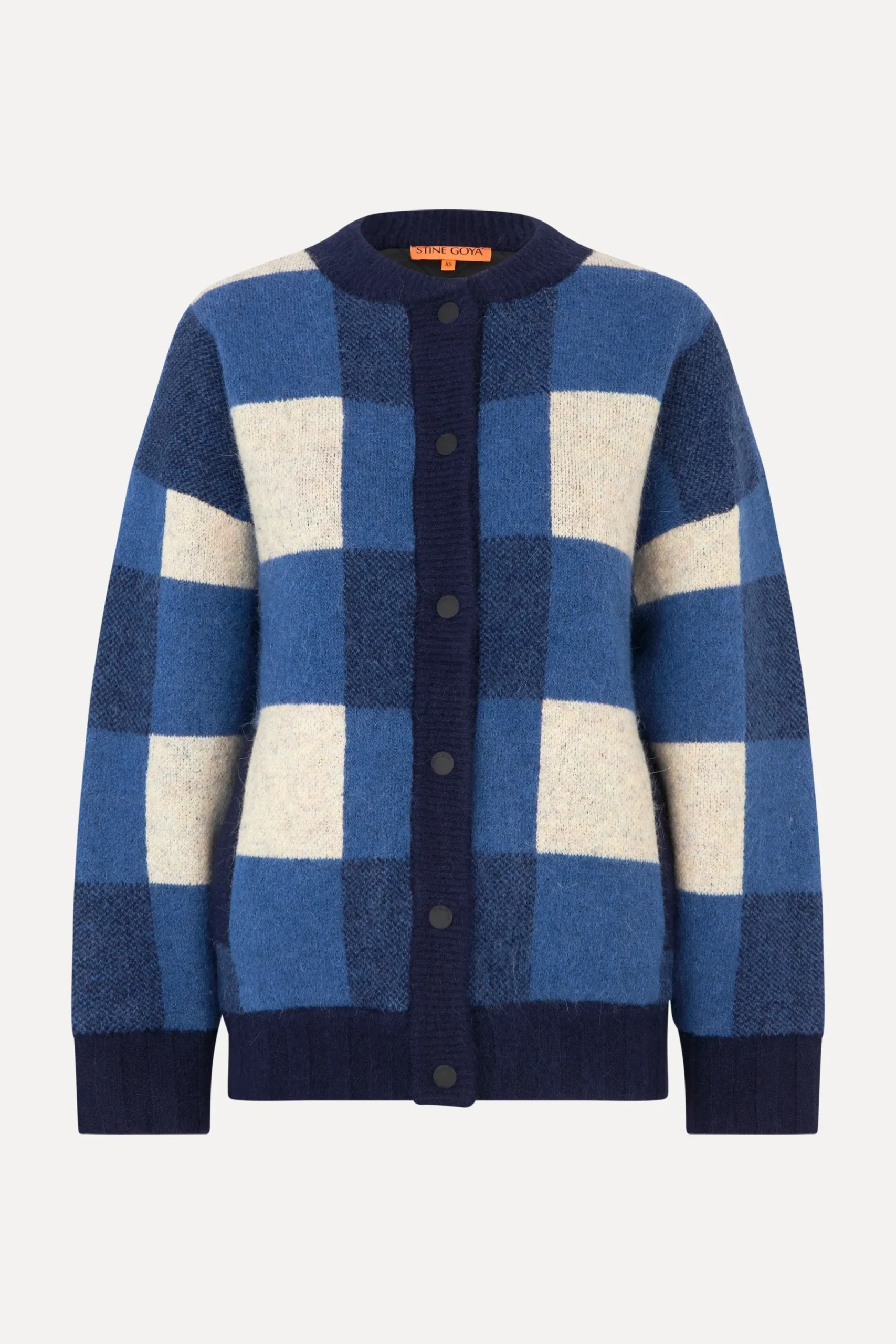 STINE GOYA Gingham Check Bomber - Blue Gingham Check BlueGinghamCheck Flash Sale