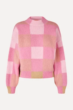STINE GOYA Gingham Check Sweater - Pink Gingham Check PinkGinghamCheck Cheap