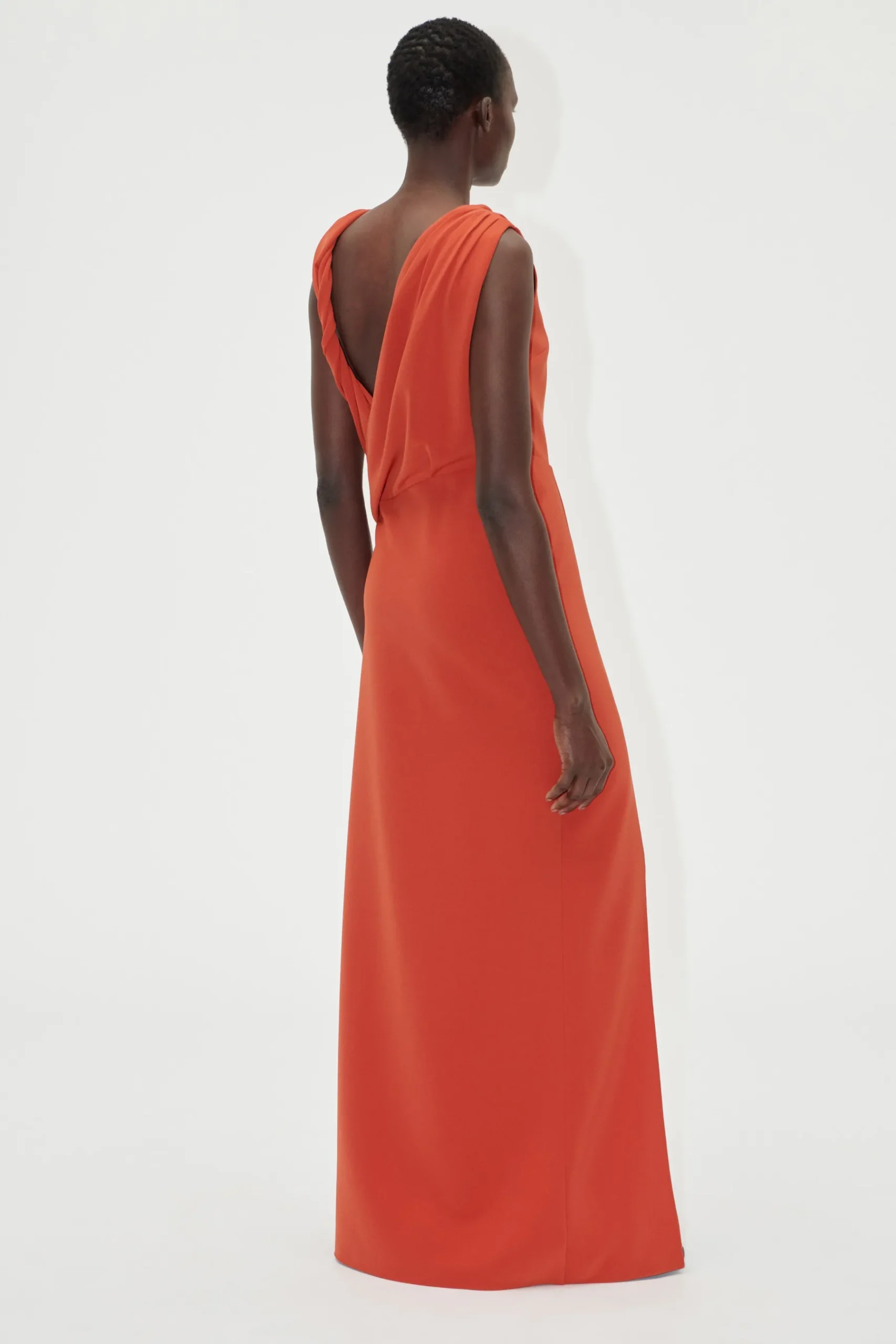 STINE GOYA Knotted Floor Length Dress - Red Ochre RedOchre Clearance