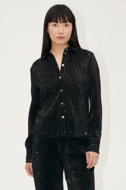 STINE GOYA Long Sleeve Buttondown - Black Outlet
