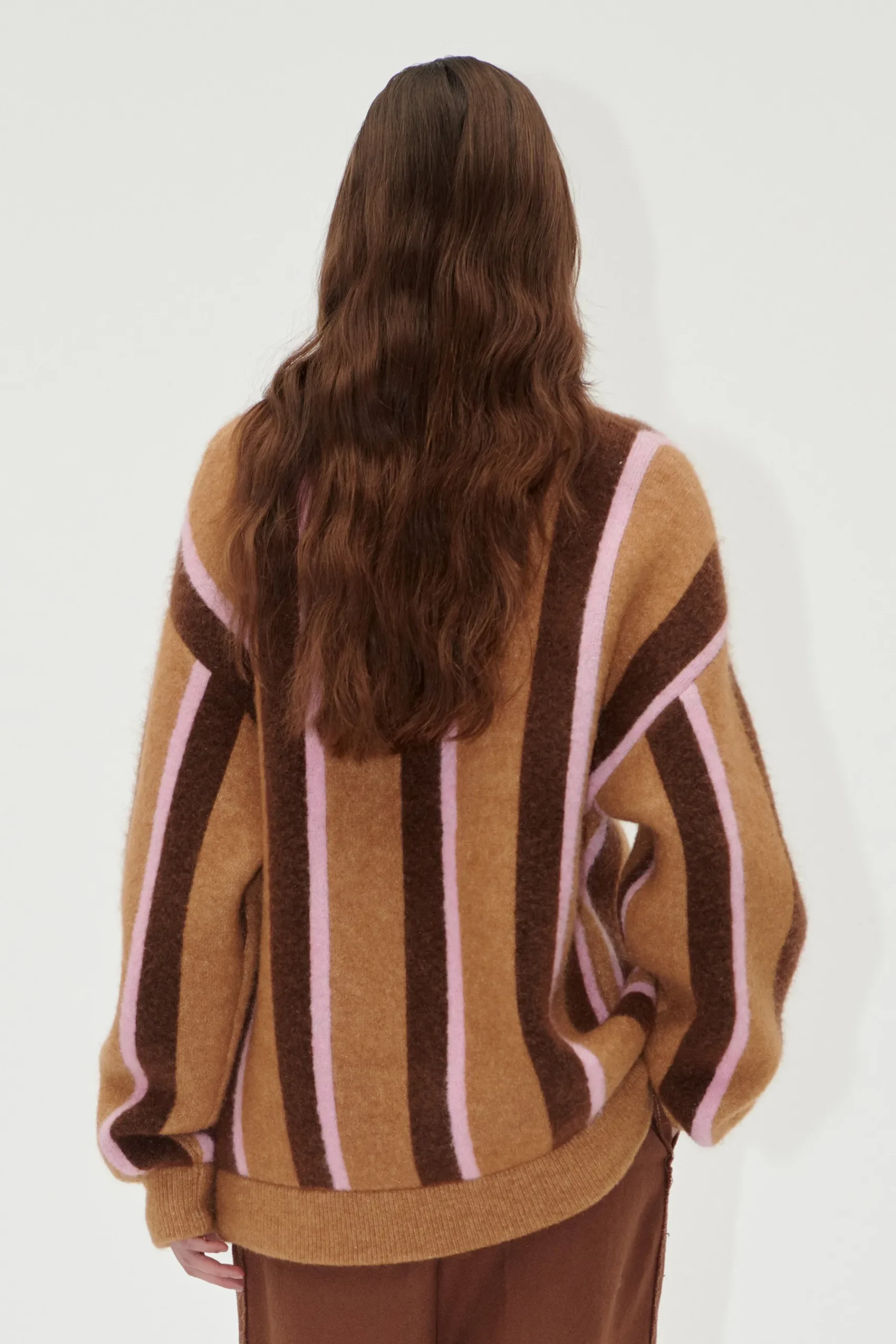 STINE GOYA Long Sleeve Cardigan - Cocoa Stripes CocoaStripes Best Sale