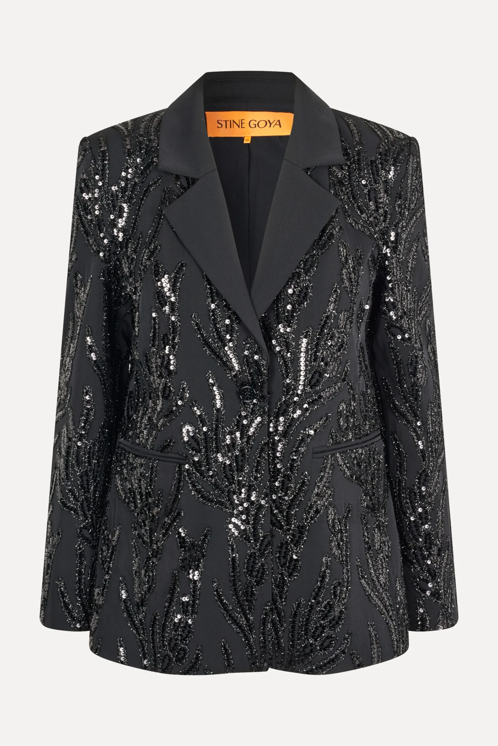 STINE GOYA Long Sleeve Fitted Blazer - Abstract Embellishment AbstractEmbellishment Sale