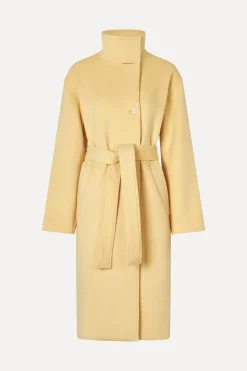 STINE GOYA Long Sleeve High Collar Coat - Butter Milk ButterMilk Hot