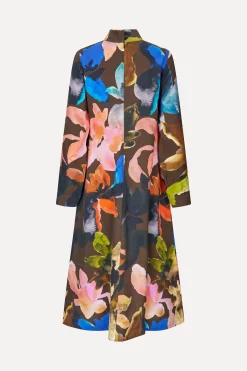 STINE GOYA Long Sleeve Midi Dress - Aquarelle Garden AquarelleGarden Best Sale