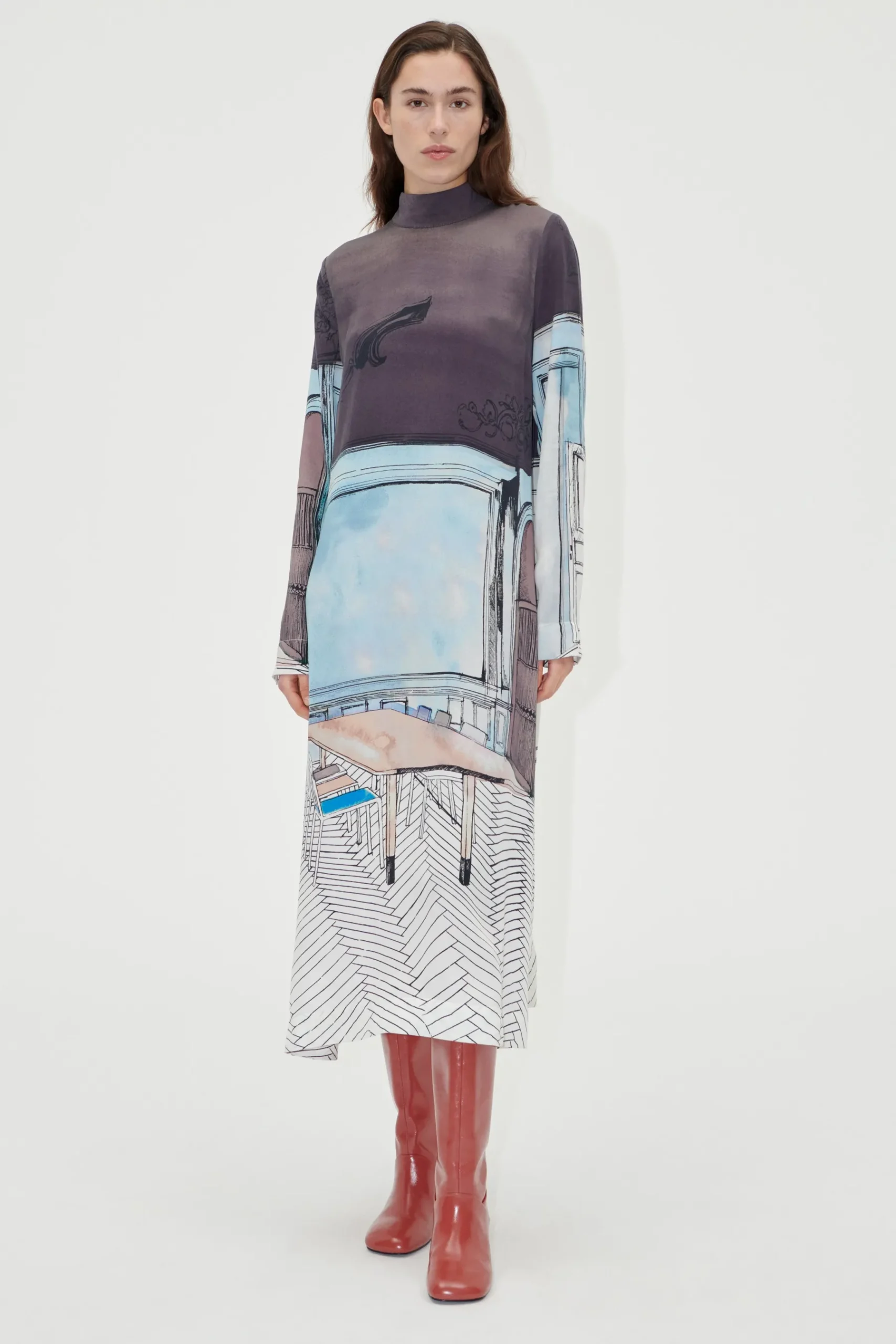 STINE GOYA Long Sleeve Midi Dress - Fineline Showroom FinelineShowroom Cheap