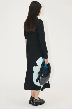 STINE GOYA Long Sleeve Midi Dress - Watercolor Bloom Maxi WatercolorBloomMaxi Cheap