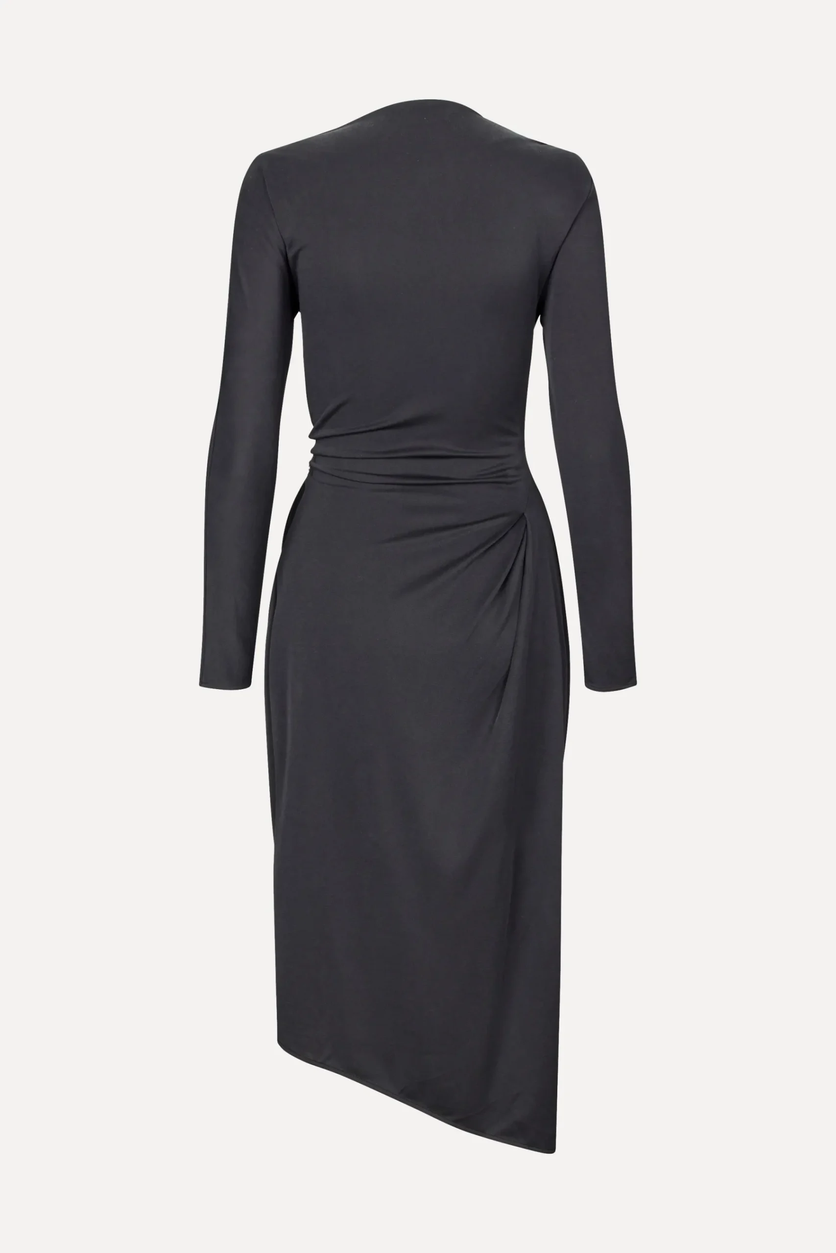 STINE GOYA Long Sleeve Midi Dress With Fixed Buckle - Jet Black JetBlack Outlet