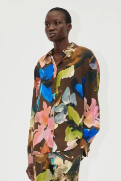 STINE GOYA Long Sleeve Shirt - Aquarelle Garden AquarelleGarden Sale