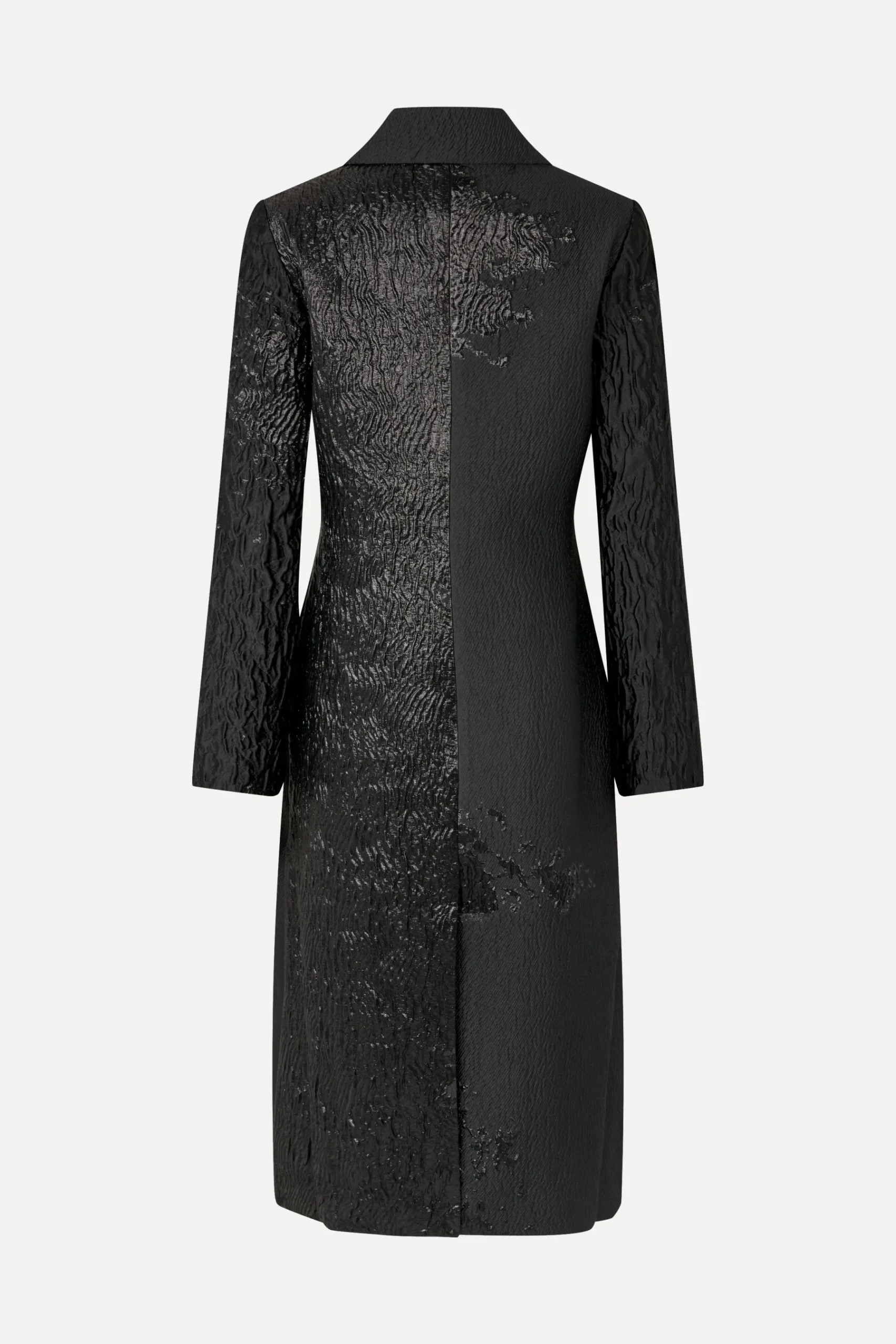 STINE GOYA Long Sleeve Straight Coat - Black Impressionist Hue BlackImpressionistHue Sale