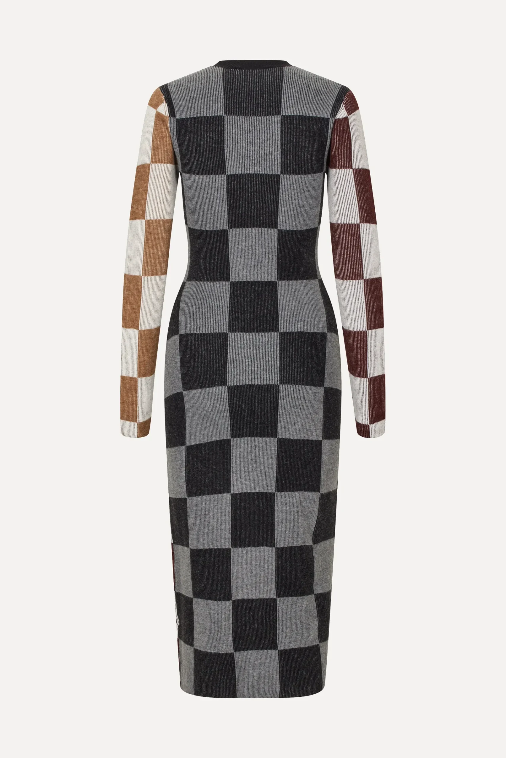 STINE GOYA Midi Fitted Dress - Chocolate Combo ChocolateCombo Outlet