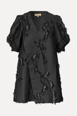 STINE GOYA Puffy Sleeves Mini Dress - Jet Black JetBlack Best