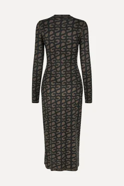 STINE GOYA Pullover Long Sleeve Midi Dress - SG Logo SGLogo Clearance