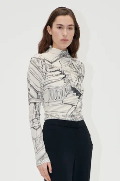 STINE GOYA Rouched Fitted Top - Fineline Staircase FinelineStaircase Shop