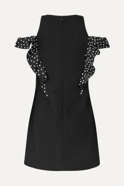 STINE GOYA Ruffle Sleeve Mini Dress - Black Cheap