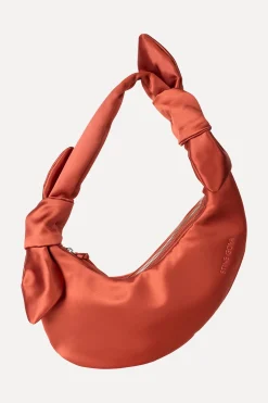 STINE GOYA Satin Knotted Satchel - Red Ochre RedOchre Online