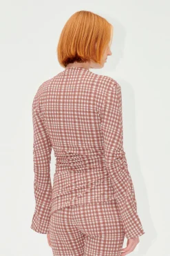 STINE GOYA SGClementine Blouse - Brown Check BrownCheck Cheap