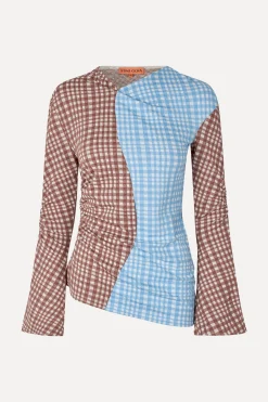 STINE GOYA SGClementine Blouse - Brown Check BrownCheck Cheap