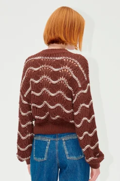 STINE GOYA SGDirch Jumper - Cream Waves CreamWaves Sale