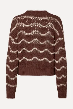 STINE GOYA SGDirch Jumper - Cream Waves CreamWaves Sale