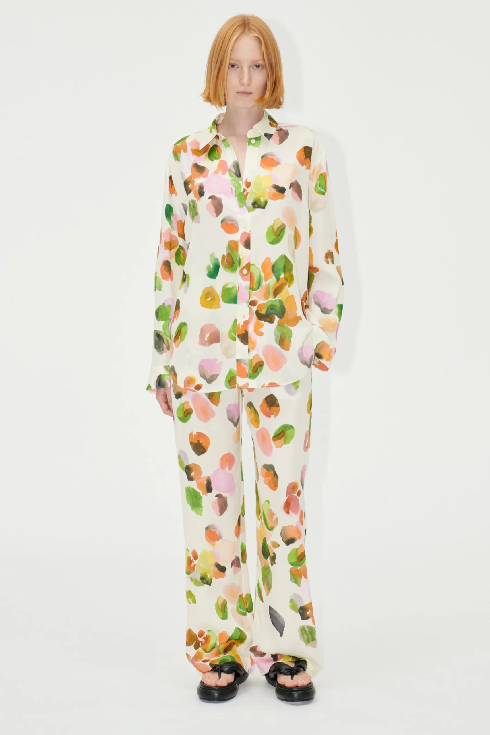 STINE GOYA SGFatou Pants - Watercolor Buds WatercolorBuds Online