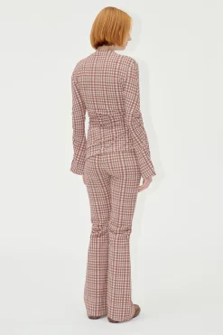 STINE GOYA SGLenny Pants - Brown Check BrownCheck Cheap