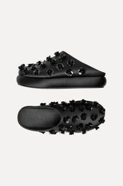 STINE GOYA SGSeoul Mules - Black 3D Flowers Black3DFlowers Clearance