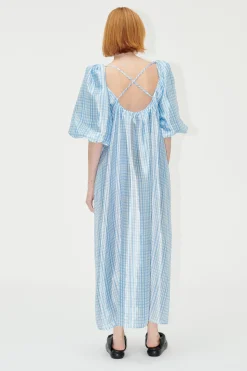 STINE GOYA SGTeresa Dress - Blue Check BlueCheck New