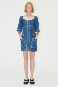 STINE GOYA SGYvonne Denim Dress - Trompe L'oeil TrompeL'oeil Best Sale