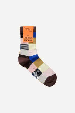 STINE GOYA Short Socks - Multi Checks MultiChecks Sale