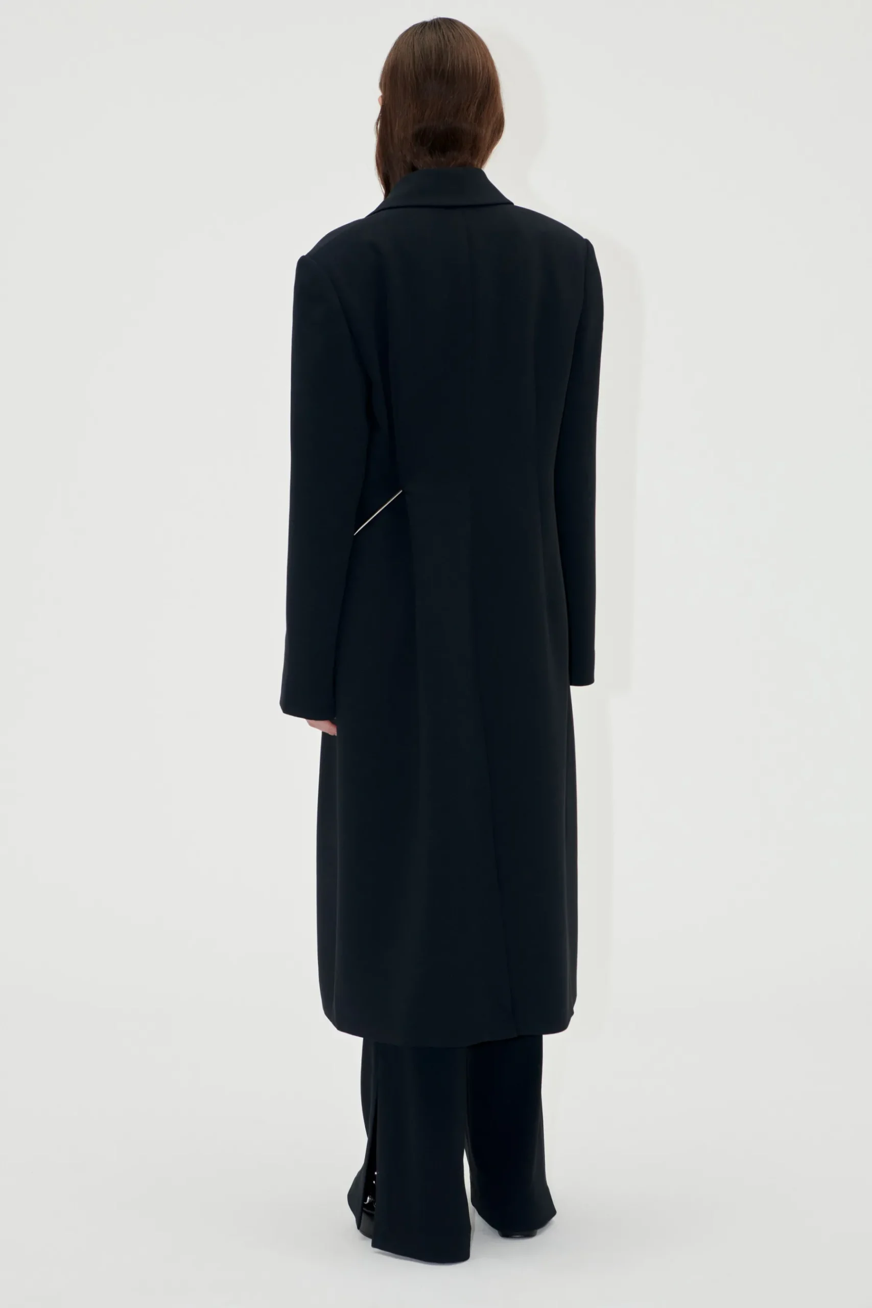 STINE GOYA Straight Long Sleeve Coat - Black New